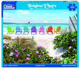 White Mountain Puzzles - Rainbow Chairs - 500 Piece Jigsaw Puzzle