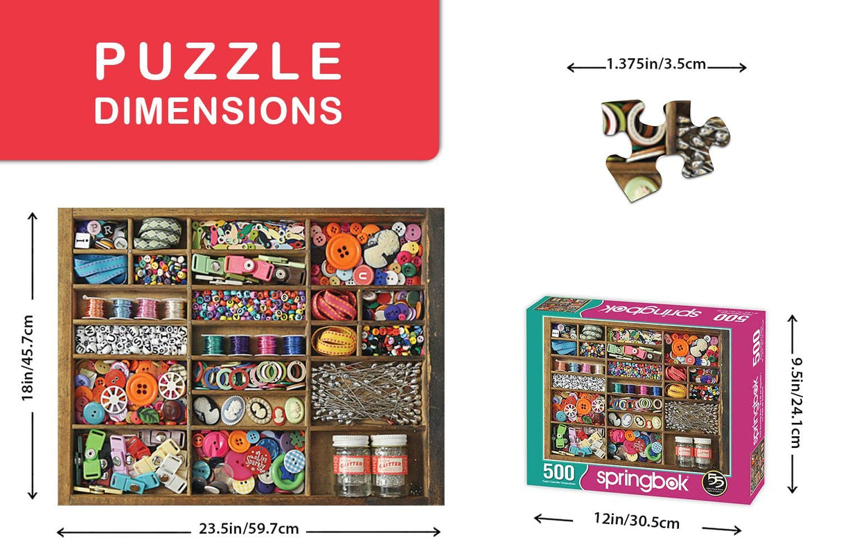 Springbok's 500 Piece Jigsaw Puzzle The Sewing Box