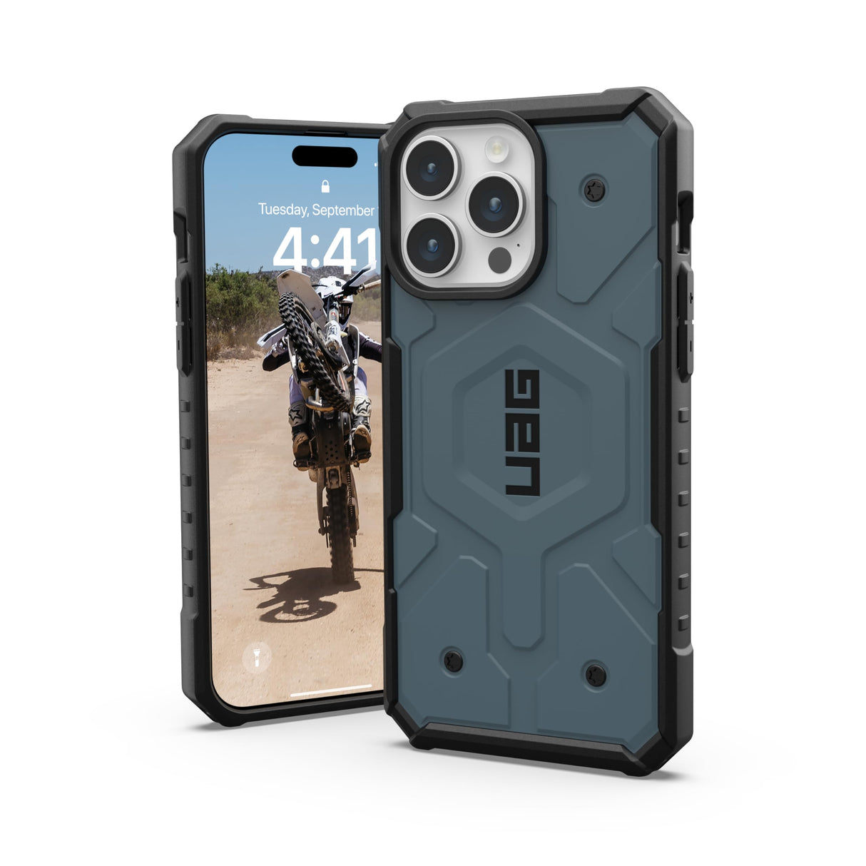 Urban Armor Gear (uag) - Pathfinder Magsafe Case For Apple Iphone 15 Pro Max - Cloud Blue