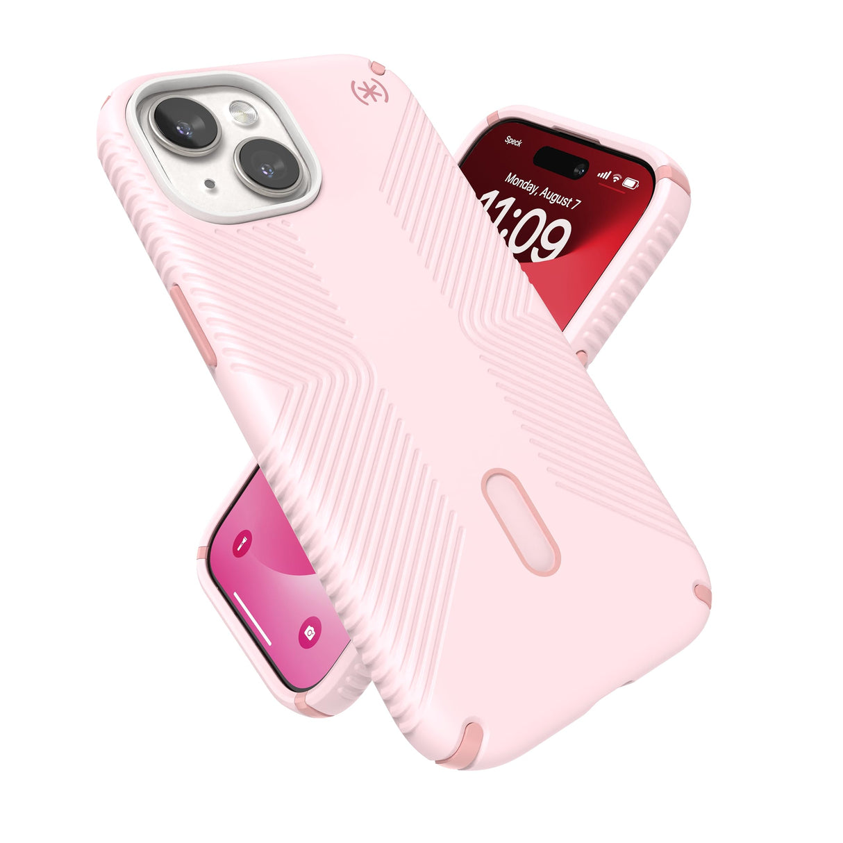 Speck - Presidio2 Grip Magsafe Case For Apple Iphone 15 / Iphone 14 / Iphone 13 - Nimbus Pink