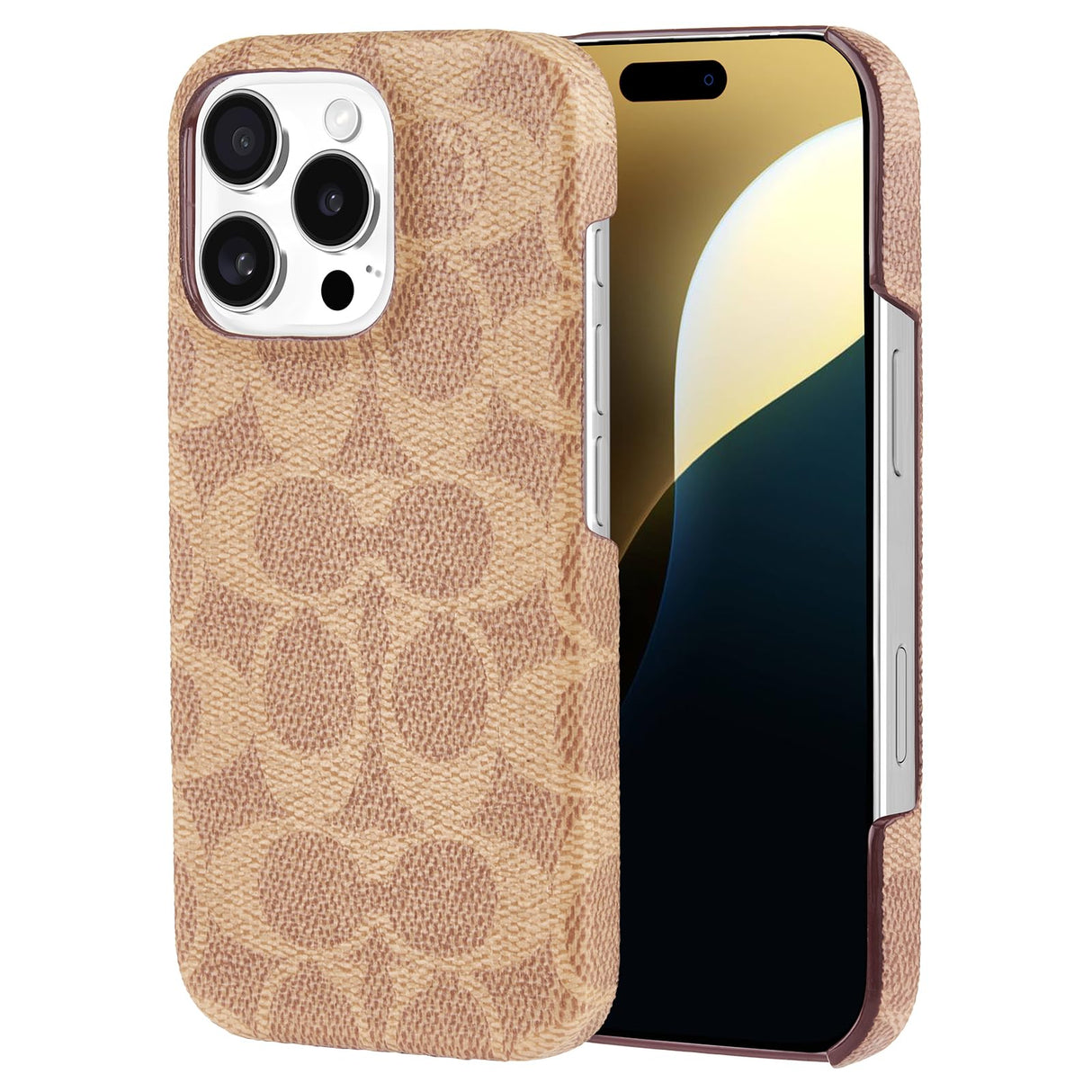 Coach - Slim Wrap Case For Apple Iphone 16 Pro - Signature Tan