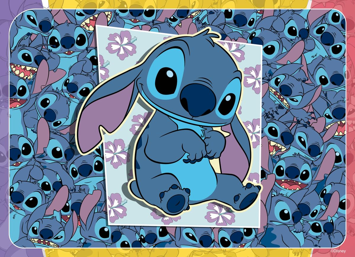 Ravensburger Disney Stitch Bumper Pack 4x100 Piece Jigsaw Puzzle for Kids - Every Piece is Unique, Pieces Fit Together Perfectly