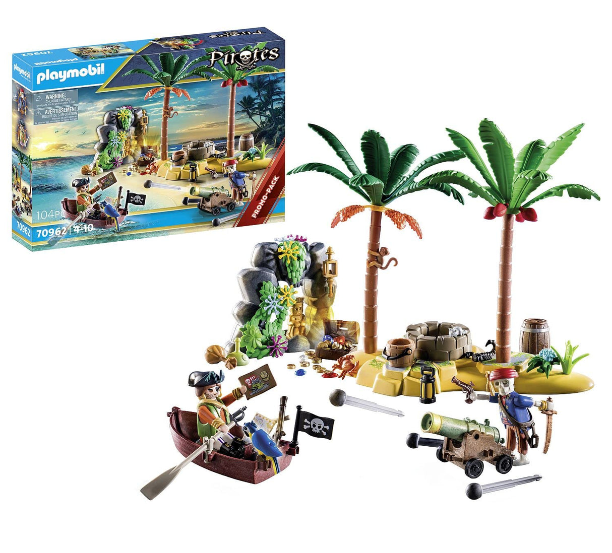 Playmobil Pirate Treasure Island with Rowboat