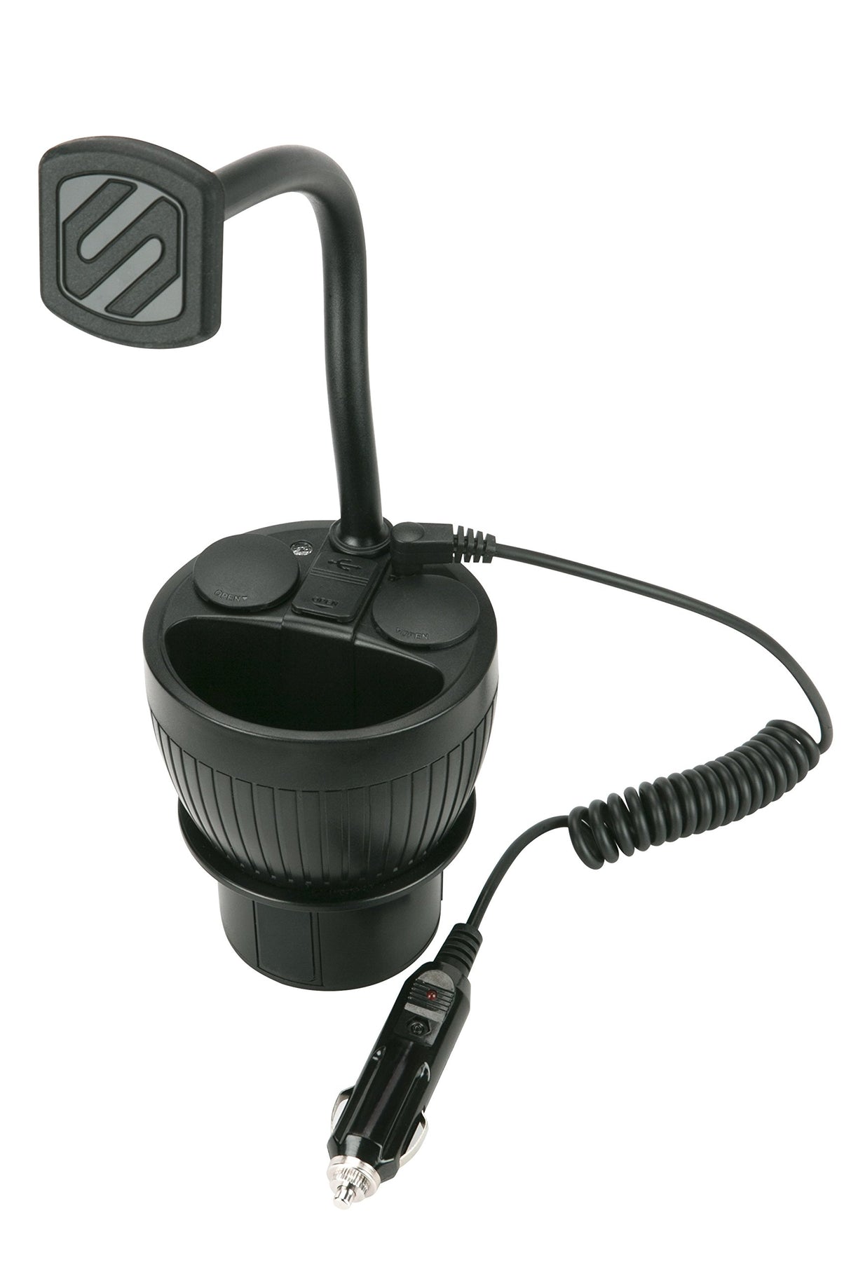 Scosche - Magicmount Powerhub Magnet Cup Holder Phone Mount - Black