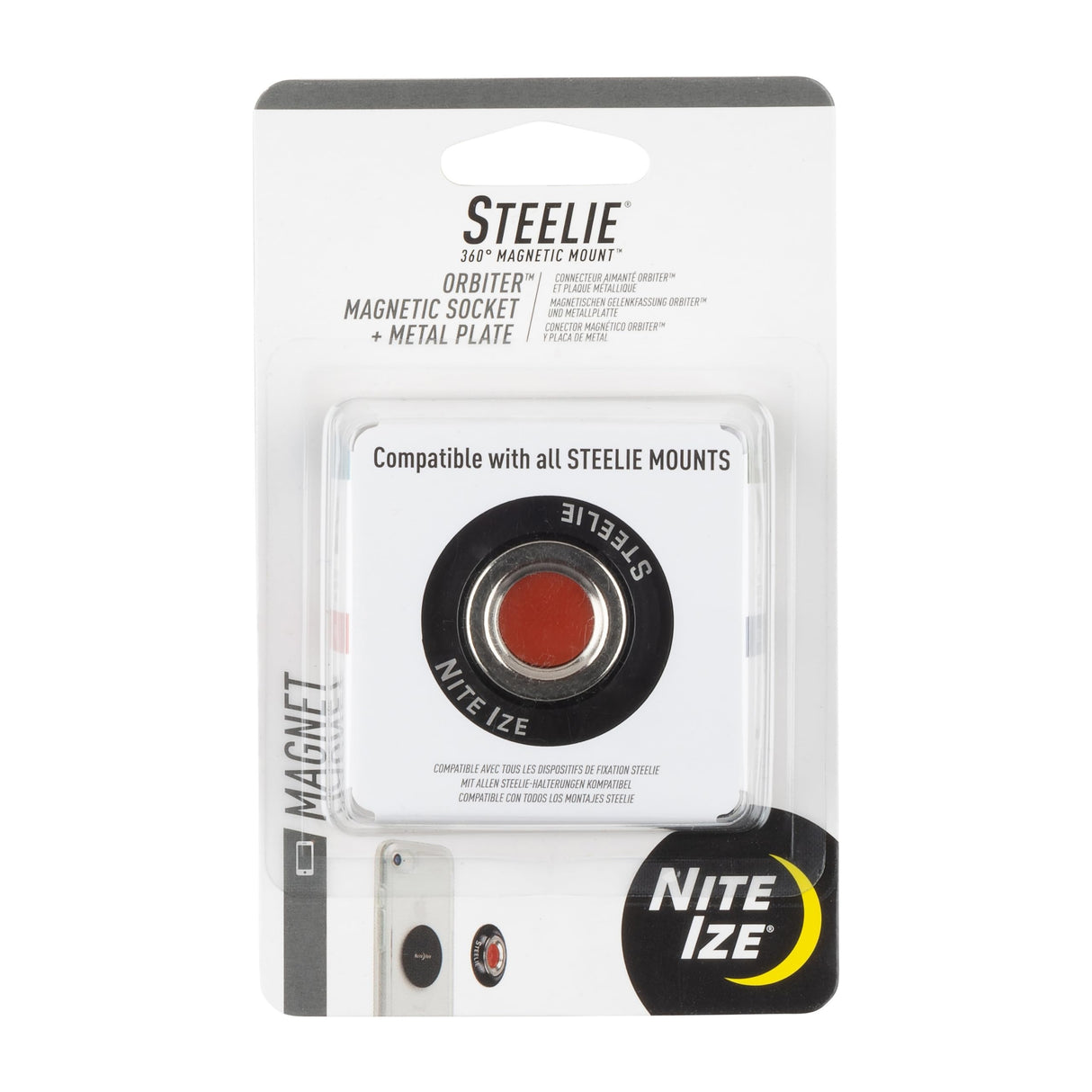 Nite Ize - Steelie Orbiter Components - Silver And Black