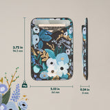 Rifle Paper Co - Magsafe Magnetic Card Holder - Garden Party Blue