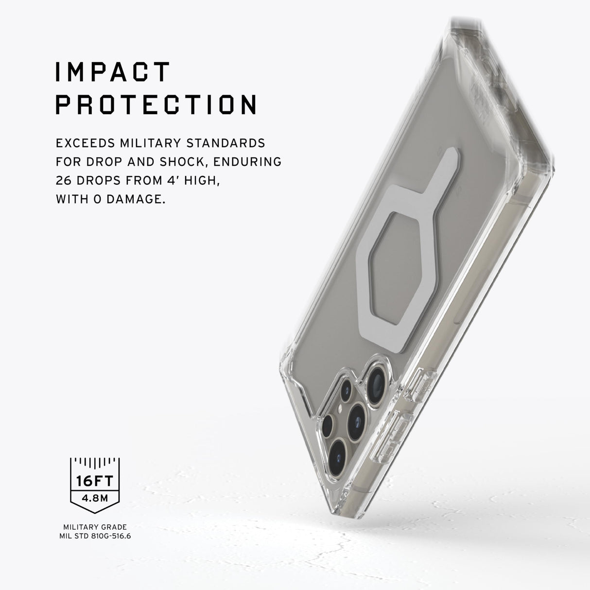 Urban Armor Gear (uag) - Plyo Pro Case For Samsung Galaxy S24 Ultra - Ice And Silver