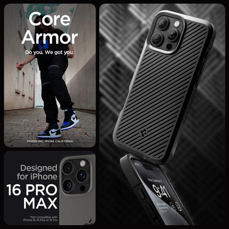 Spigen - Core Amor Case For Apple Iphone 16 Pro Max - Matte Black