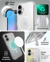 Zagg - Crystal Palace Snap Magsafe Case With Kickstand For Apple Iphone 16 - Clear