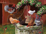 Cobble Hill 275 Piece Easy-Handling Puzzle - The Chickens are Well - Sample Poster Included