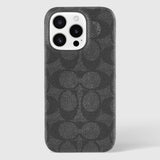 Coach - Slim Wrap Case For Apple Iphone 16 Pro - Signature Charcoal