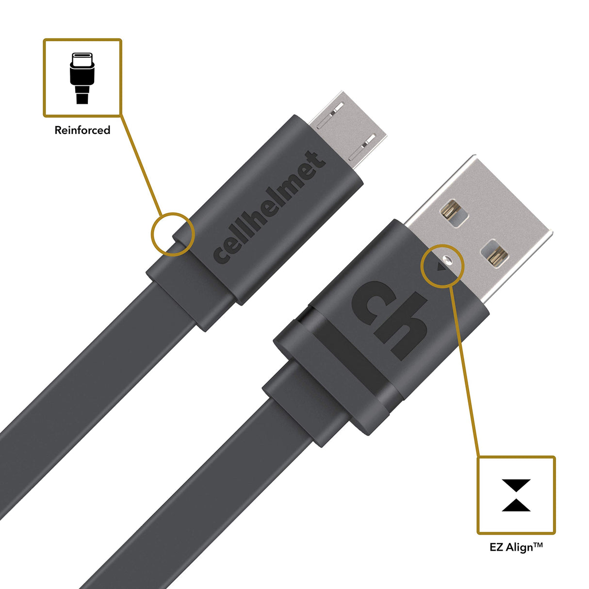 Cellhelmet - Micro Usb Cable 6ft - Black