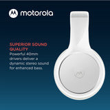 Motorola - Xt200 Over Ear Bluetooth Headphones - White