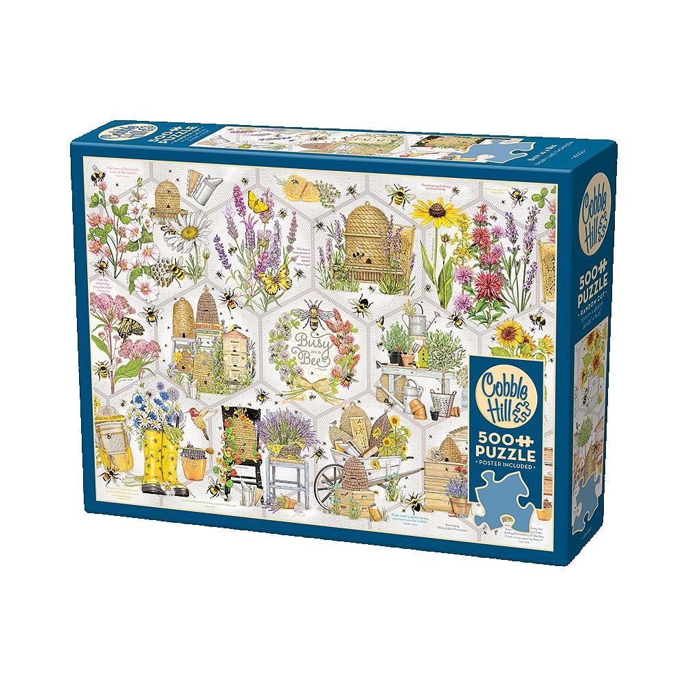 Cobble Hill 500 Piece Puzzle - Busy as a Bee - Sample Poster Included