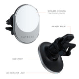 Satechi - Magnetic Wireless Car Charger - Space Gray