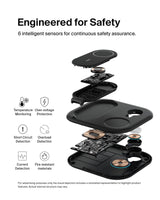 Belkin - Boostcharge 3 In 1 Magnetic Foldable Wireless Charger With Qi2 15w - Black