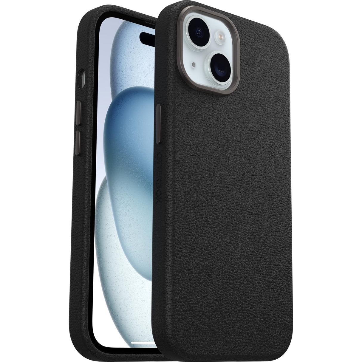 Otterbox - Symmetry Cactus Leather Case For Apple Iphone 15 - Noir Ash