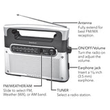 AM/FM WEATHER TABLETOP RADIO