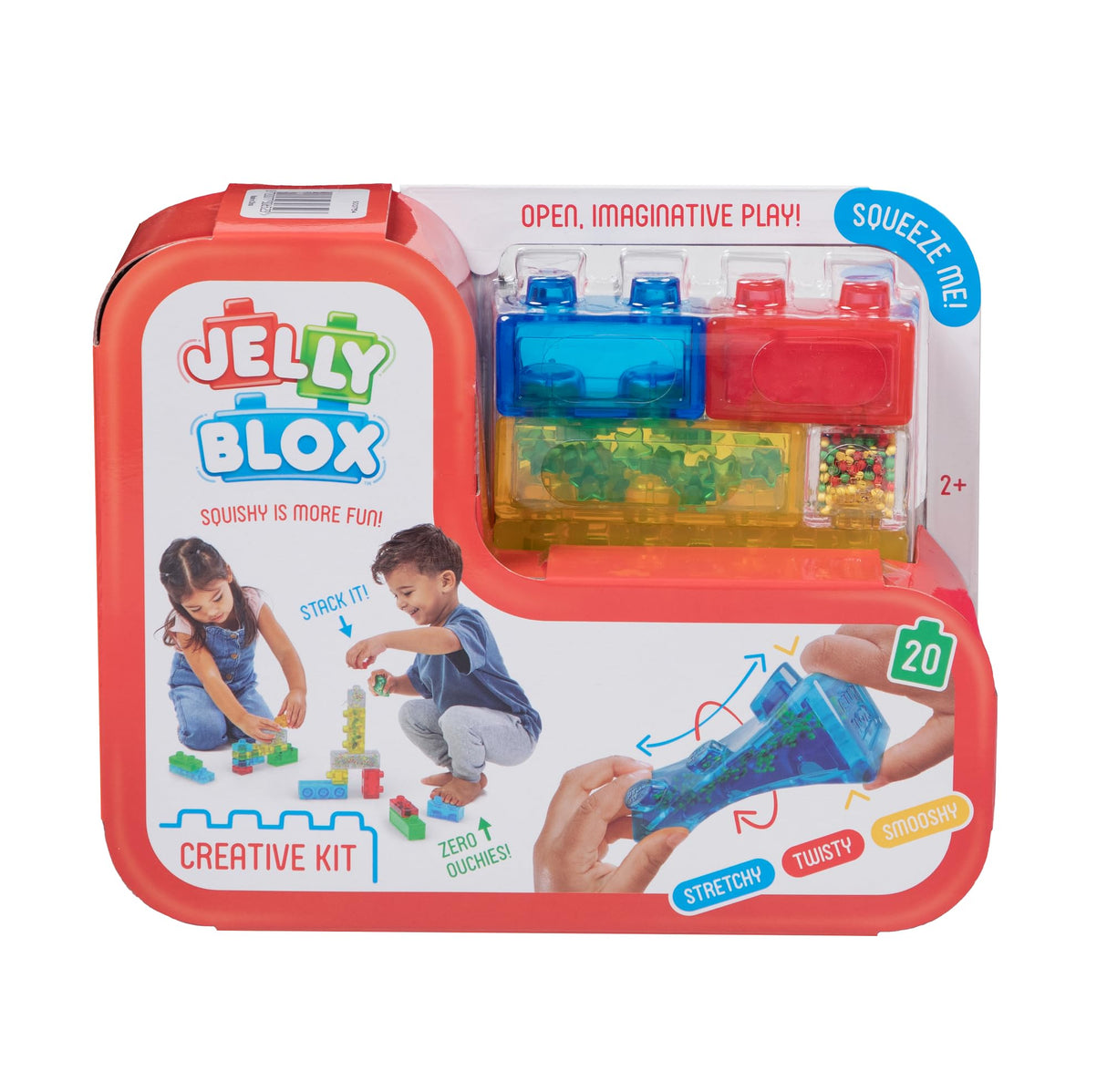 Goliath Jelly Blox Creative Kit | Includes 20 Blocks | Toddler & Preschool Building Blocks Kids Can Squeeze, Stretch, Squish | Safety Tested & Ouch-Free | Tactile, Sensory Play Toy for Ages 2+