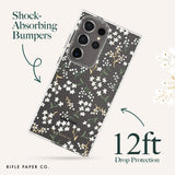 Rifle Paper Co - Ultra Slim Antimicrobial Case For Samsung Galaxy S24 Ultra - Petite Fleurs