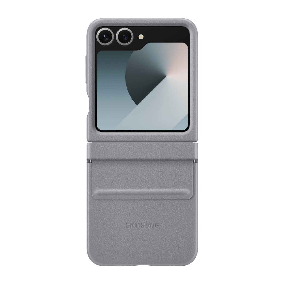 Samsung - Flap Vegan Leather Case For Samsung Galaxy Z Flip6 - Gray