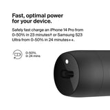 Belkin - 30w Pd Car Charger With Pps And Usb C To Usb C Cable 1m - Black