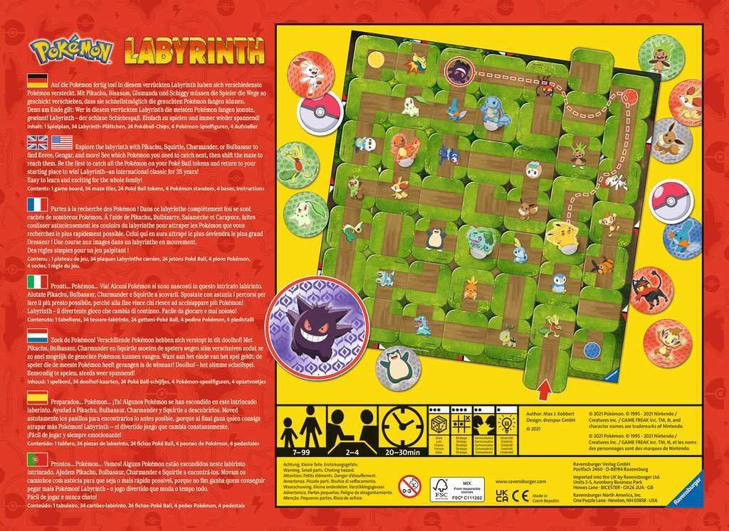 Ravensburger Pokémon Labyrinth - An Entertaining Family Board Game for Kids & Adults | Age 7 & Up | Engaging Gameplay | High Replay Value | 2 - 4 Players