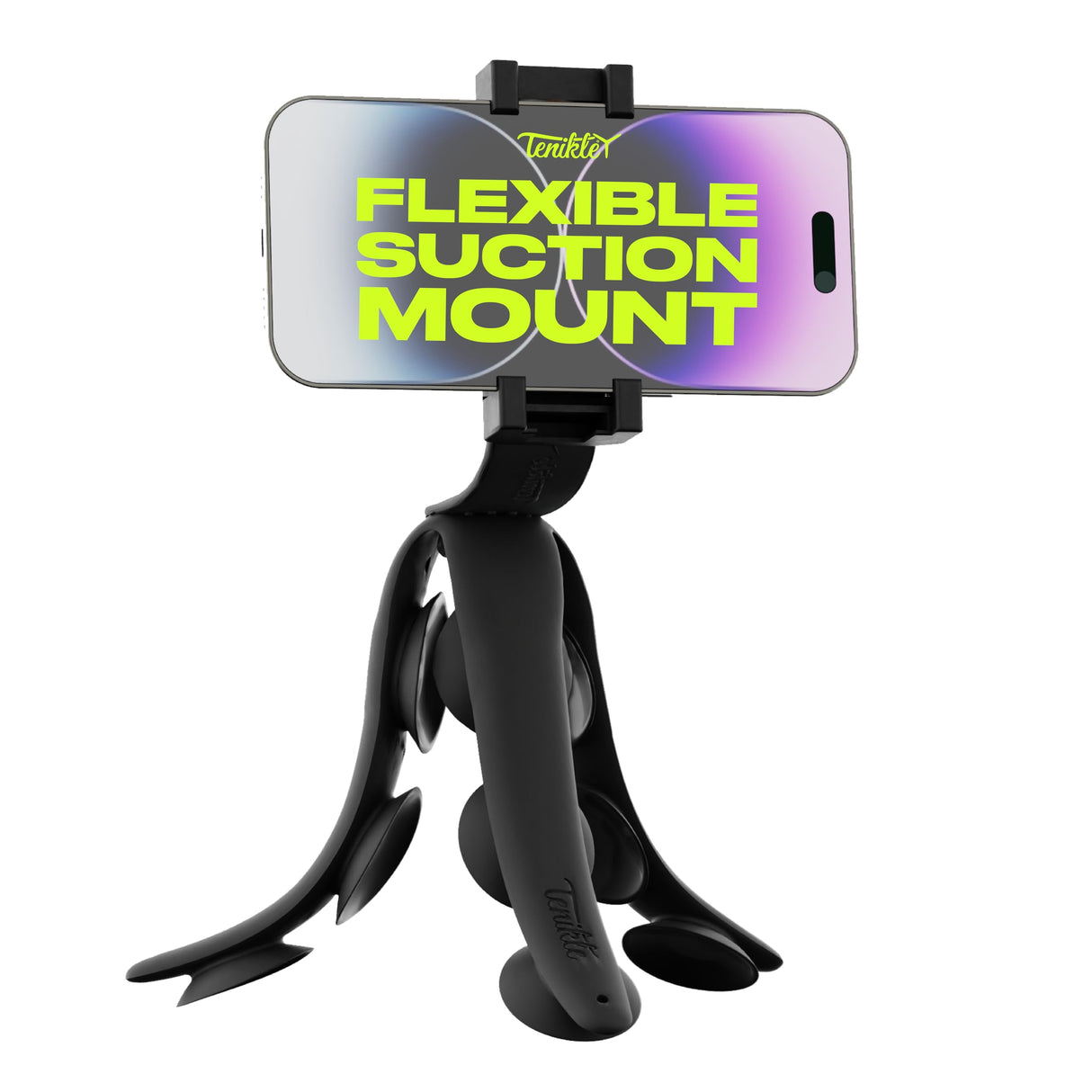 Tenikle - Pro Bendable Suction Cup Tripod Mount - Black