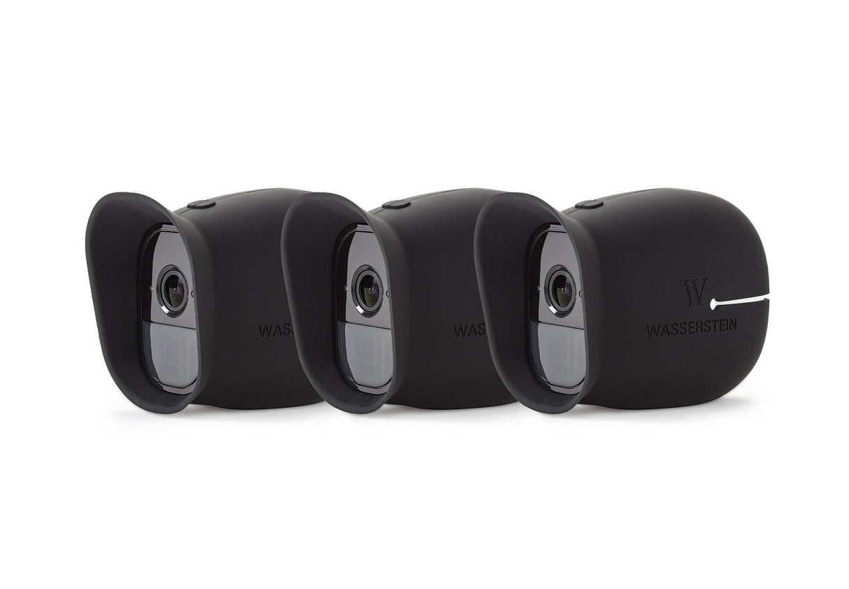 3 x Silicone Skins for Arlo Smart Security - 100% Wire-Free Cameras by Wasserstein ... (Arlo Pro, 3 x Black)