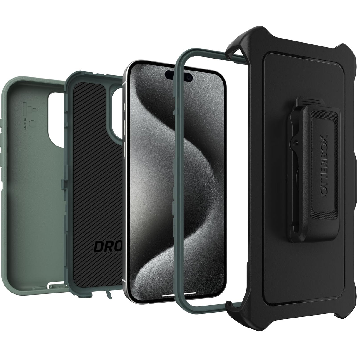 Otterbox - Defender Case For Apple Iphone 15 Pro Max  - Forest Ranger