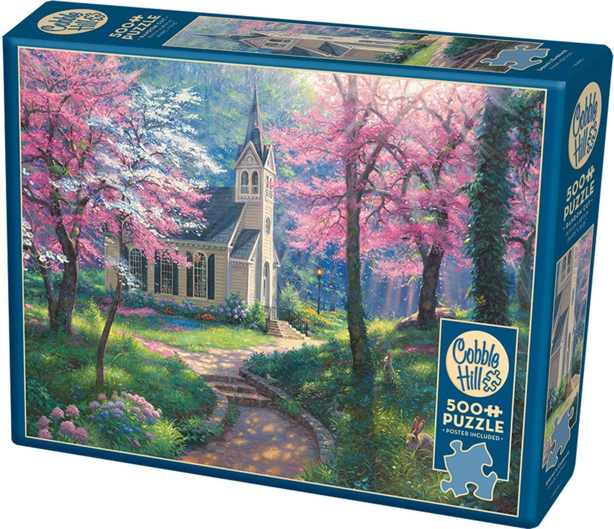 Cobble Hill 500 Piece Puzzle - Spring's Embrace - Sample Poster Included