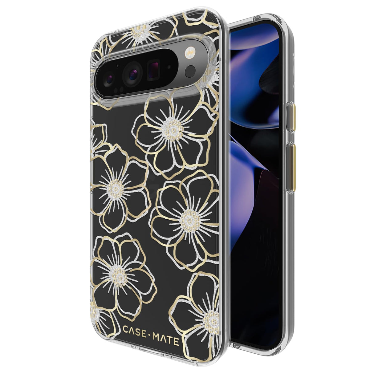 Case-mate - Floral Gems Case For Google Pixel 9 Pro Xl - Gold