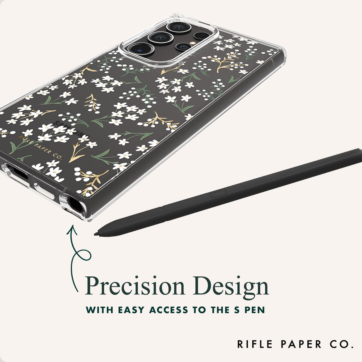 Rifle Paper Co - Ultra Slim Antimicrobial Case For Samsung Galaxy S24 Ultra - Petite Fleurs