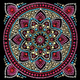 Crystal Art Diamond Painting Card Kit - Mandala- Create Your Own 7"x7" Card Kit - for Ages 8 and up