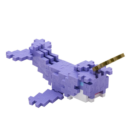 PLUS PLUS 3D Puzzle Building Block Set - Narwhal Mini Maker Tube