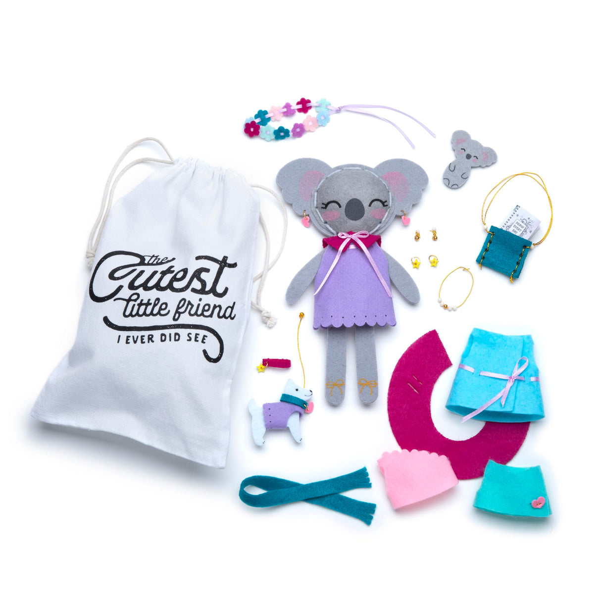 Craft-Tastic Make a Friend Koala, Kids Crafts Ages 6-8, Arts & Crafts for Kids 4-6, Koala Craft Kit, Spring Crafts for Kids, Travel Activities for Kids, Kids Sewing Kit