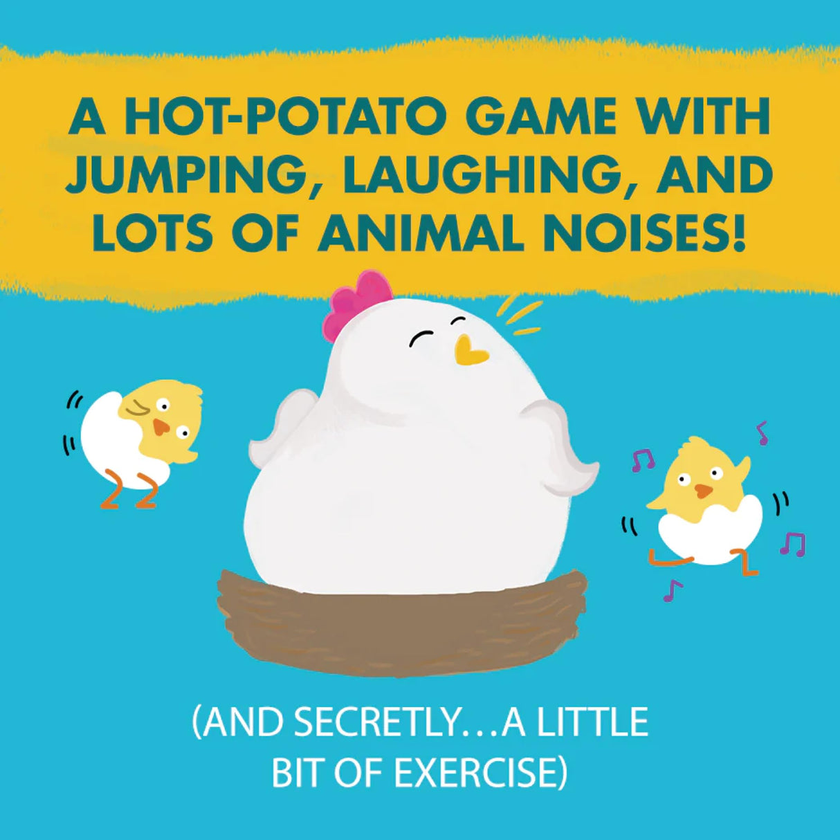 Exploding Kittens Hurry Up Chicken Butt 2-6 Players - Ages 4+ - 2 Minutes to Play - Hot Potato Style Card Game - Fun Card Game, Family Game Night, Creative Kids Game