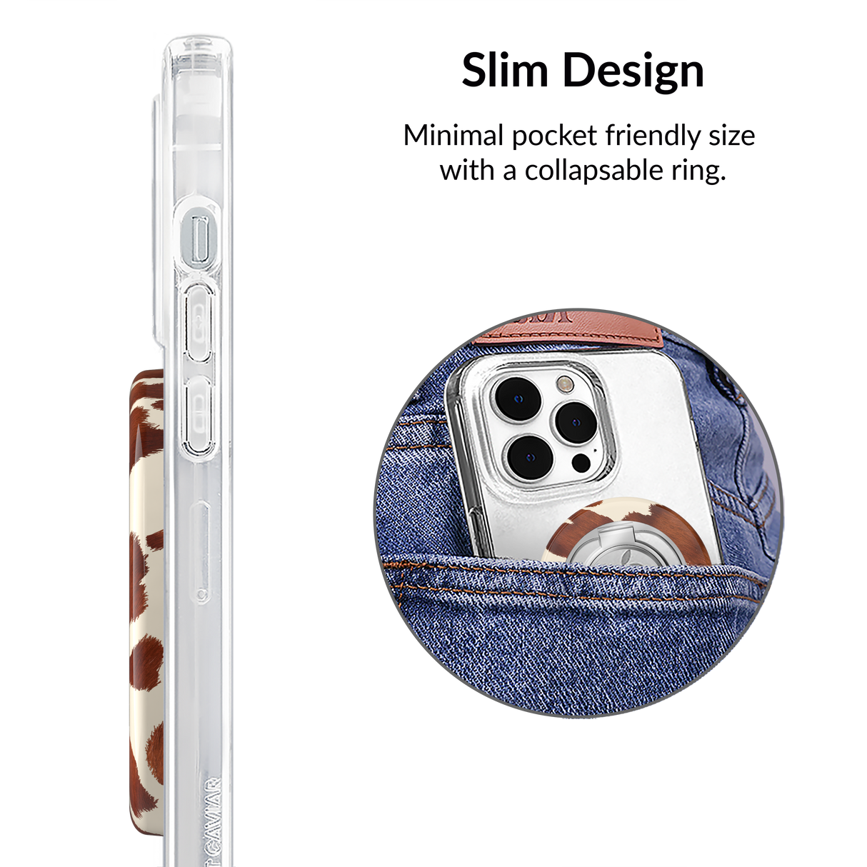 VELVET CAVIAR - Magnetic Phone Ring & Stand - Cocoa Cow