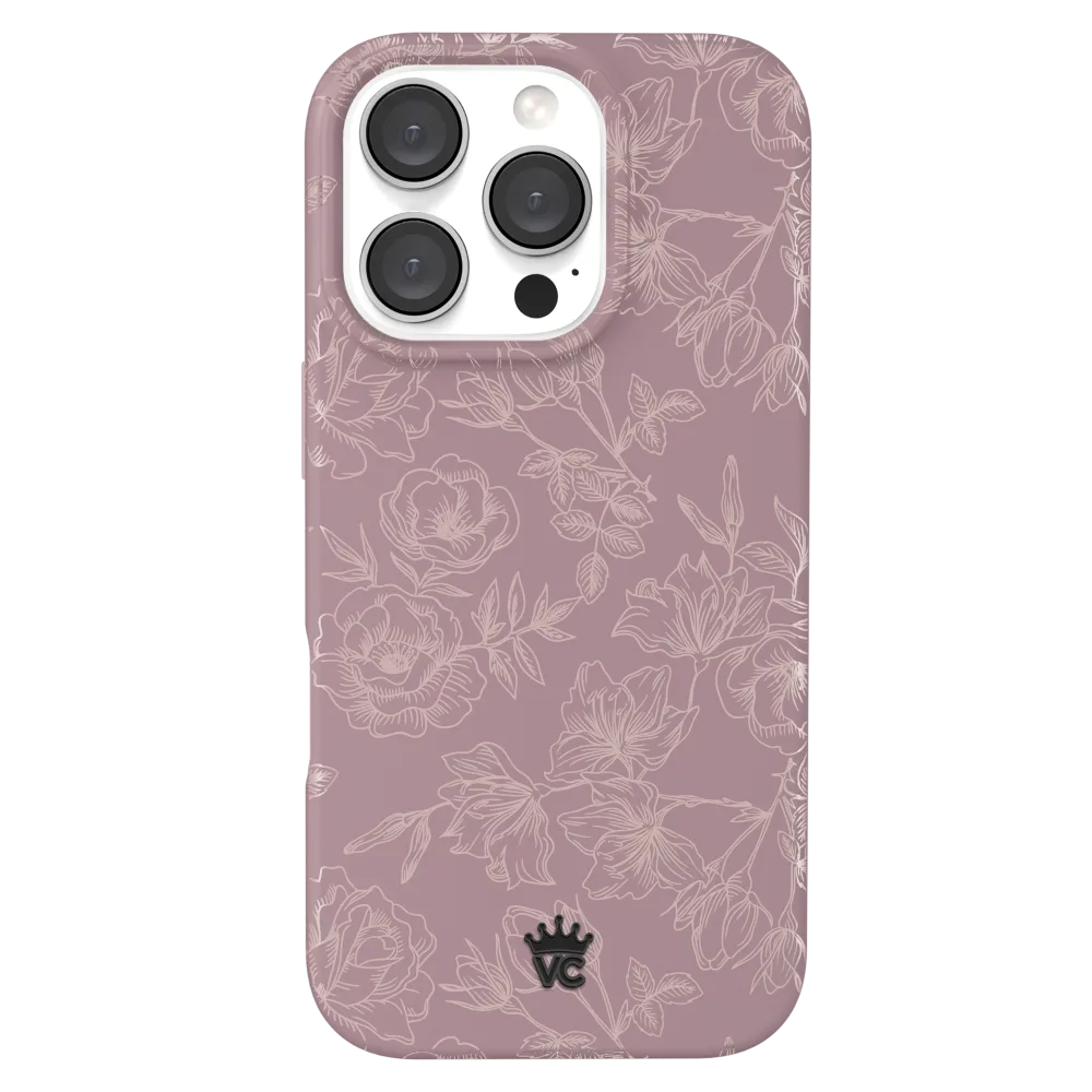 Velvet Caviar - MagSafe Case for Apple iPhone 16 Pro - Dusty Rose Chrome Floral