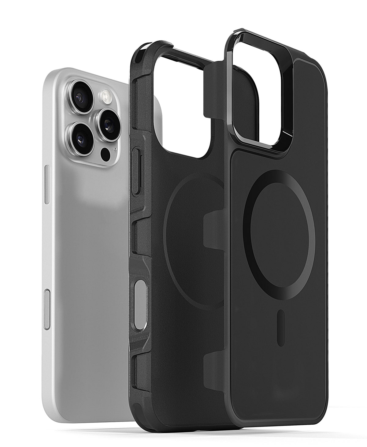 IPHONE 16 PRO MAX XBASE PROTECH MAGSAFE COMPATIBLE- RUGGED ARMOR CASE BLACK - image 3