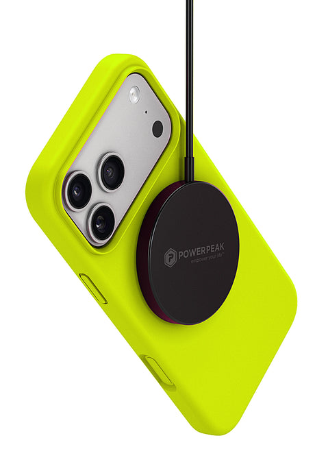 iPhone 18 Pro / 17 Pro - Liquid Silicone Gel MagSafe Compatible Case - Neon Lime - image 3