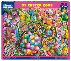 White Mountain Puzzles - 99 Easter Eggs - 1000 Piece Jigsaw Puzzle