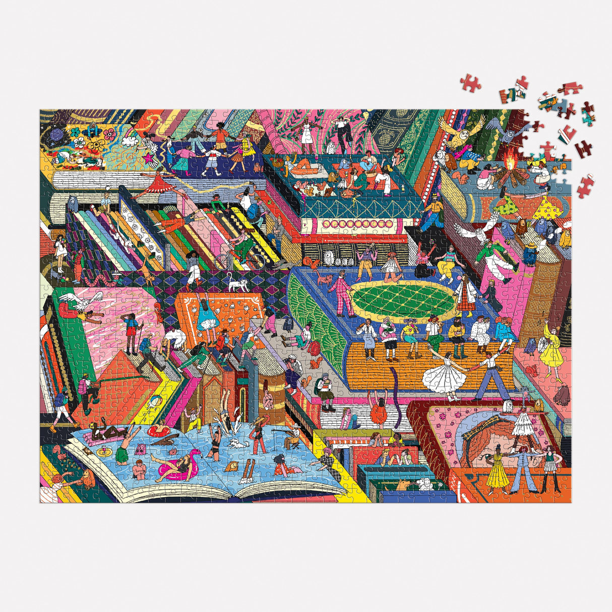 Galison - Novel Neighborhood 1000 Piece Foil Puzzle