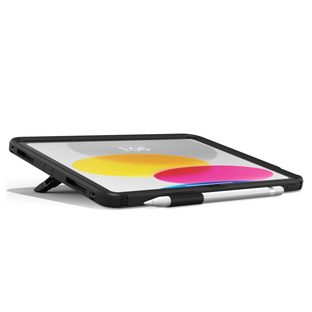 OtterBox - Defender Case with Kickstand and Handstrap for Apple iPad 10th Gen / iPad 11th Gen - Black