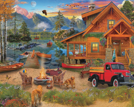 White Mountain Puzzles - Lake Retreat - 1000 Piece Jigsaw Puzzle