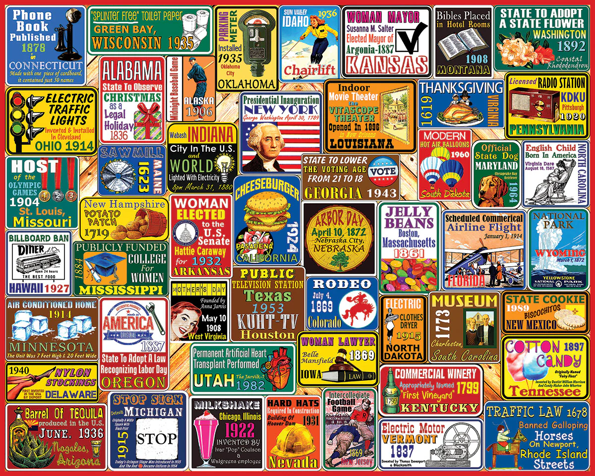 White Mountain America's First - 1000 Piece Jigsaw Puzzle