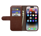 xBase iPhone 16 Pro Folio Exec Wallet Case MagSafe Compatible - Rustic Brown