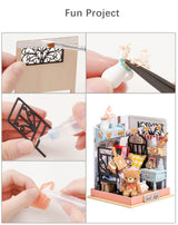 Rolife DIY Miniature Dollhouse Kit Tiny Mini House Kit Craft Gifts for Adults/Teens (Sweet Dream Bedroom)