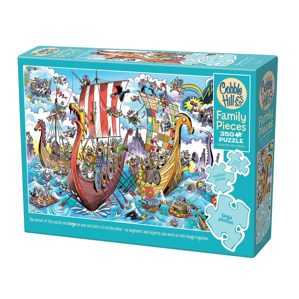 Cobble Hill Family Piece's 350 Puzzle - Viking Voyage (Family) - Sample Poster Included