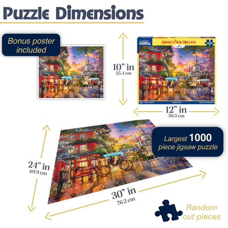 White Mountain Puzzles - Sunset in New Orleans - 1000 Piece Jigsaw Puzzle - image 3
